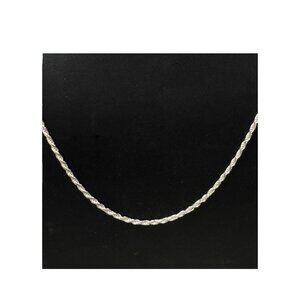 Vintage Poda Italy Sterling Silver 925 Rope Chain Necklace 30” Lobster Clasp